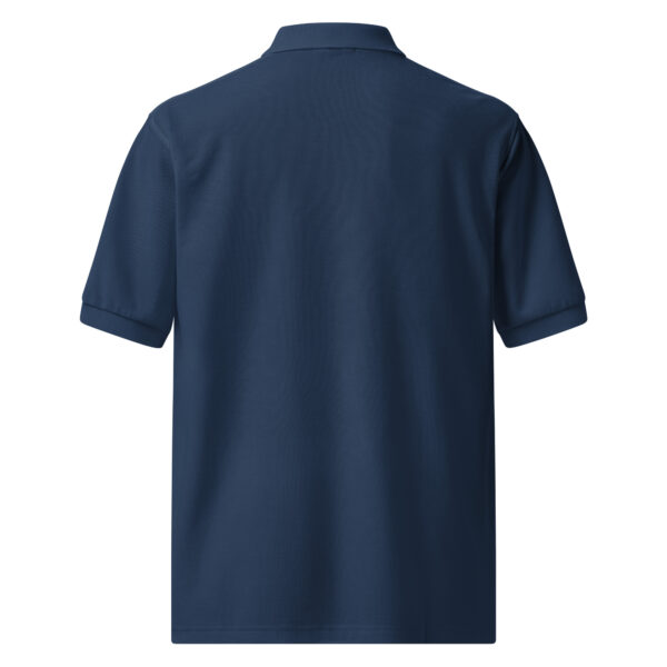 Men's Embroidered Premium Polo - Blue - Image 3