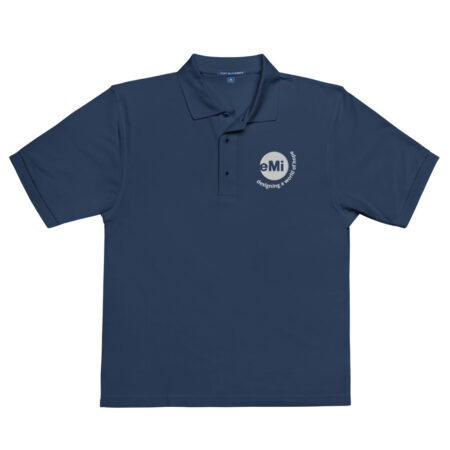 Men's Embroidered Premium Polo - Blue