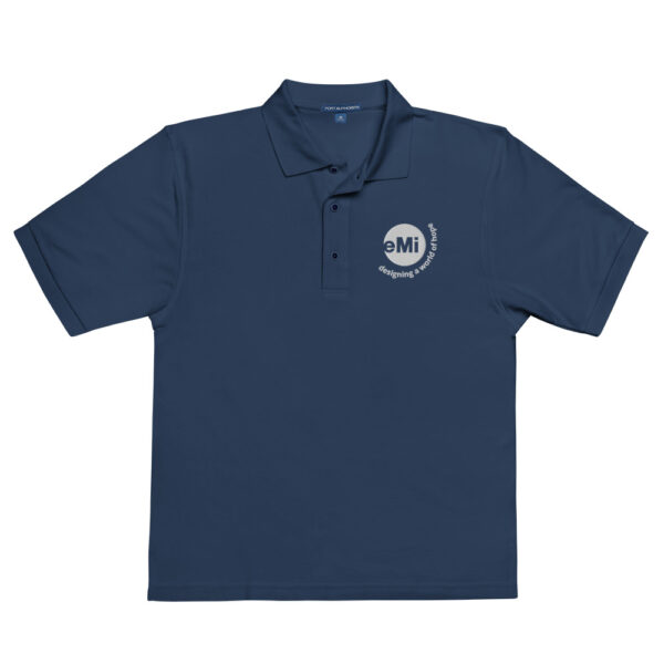 Men's Embroidered Premium Polo - Blue